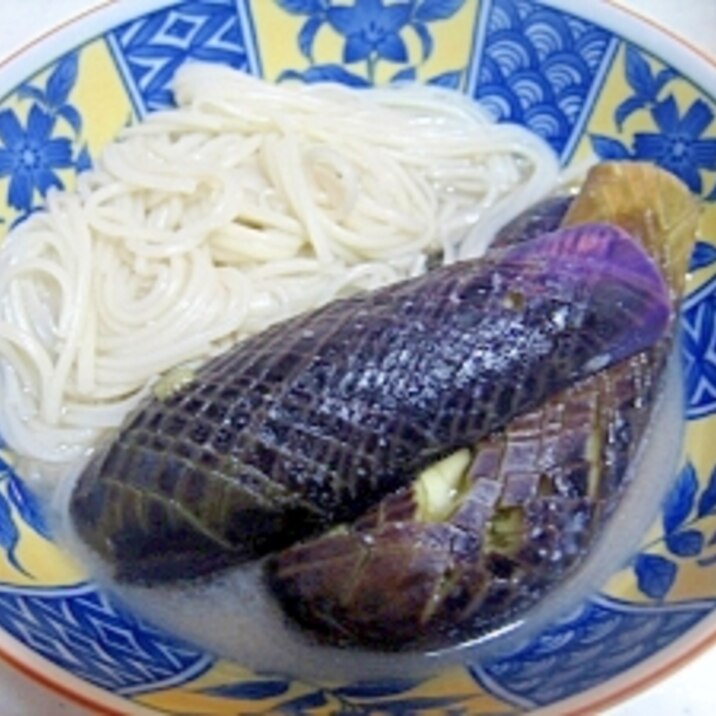 なすと素麺の煮物